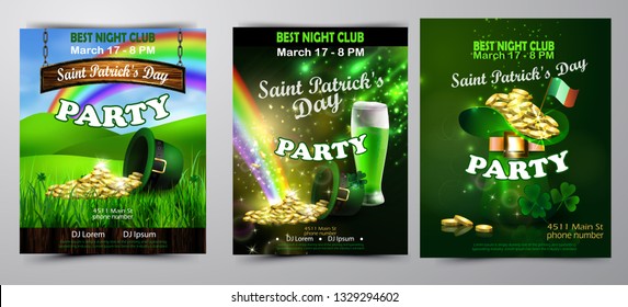 Vector St. Patrick s Day poster design template