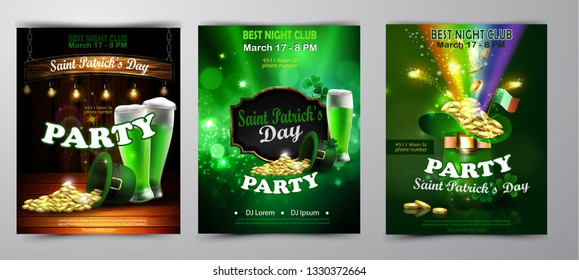 Vector St. Patrick s Day poster design template