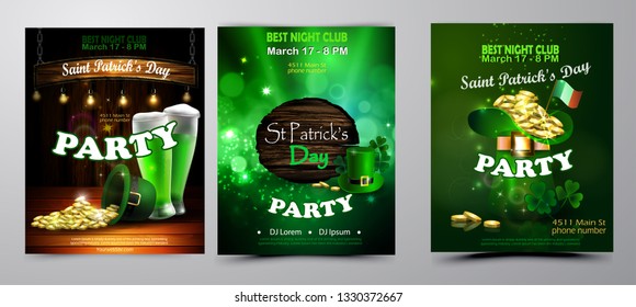 Vector St. Patrick s Day poster design template