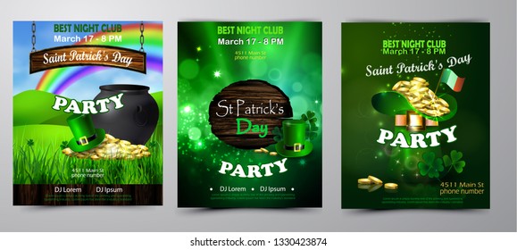 Vector St. Patrick s Day poster design template