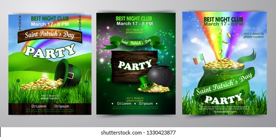 Vector St. Patrick s Day poster design template