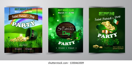 Vector St. Patrick s Day poster design template