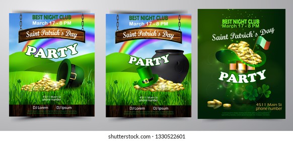 Vector St. Patrick s Day poster design template