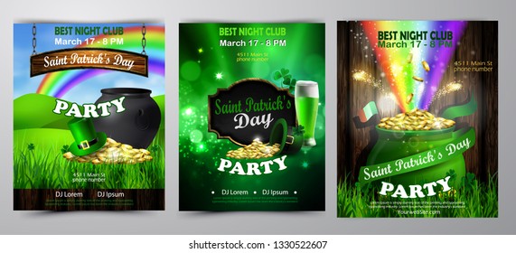 Vector St. Patrick s Day poster design template