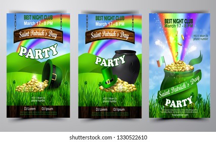 Vector St. Patrick s Day poster design template