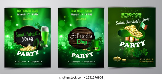 Vector St. Patrick s Day poster design template