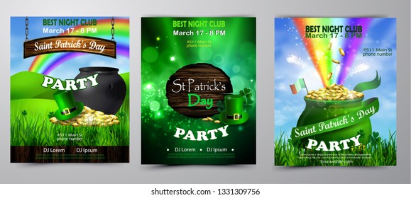 Vector St. Patrick s Day poster design template