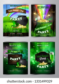 Vector St. Patrick s Day poster design template