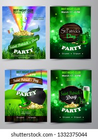 Vector St. Patrick s Day poster design template