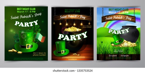 Vector St. Patrick s Day poster design template