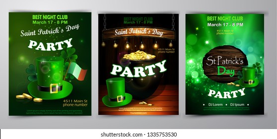 Vector St. Patrick s Day poster design template