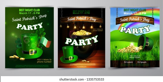 Vector St. Patrick s Day poster design template
