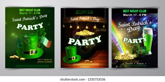 Vector St. Patrick s Day poster design template