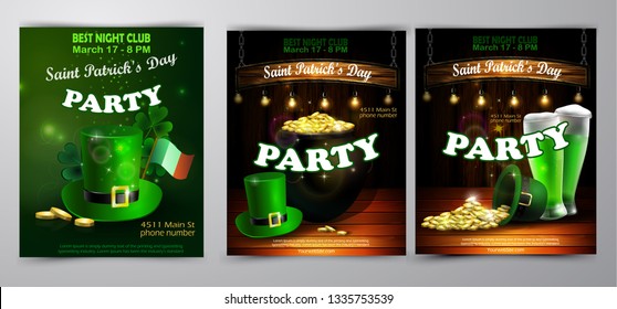 Vector St. Patrick s Day poster design template