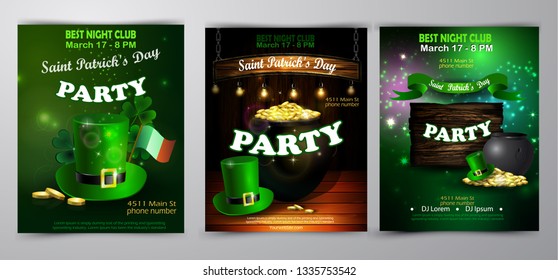 Vector St. Patrick s Day poster design template