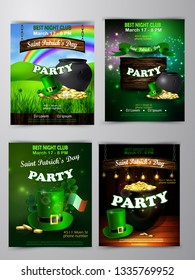 Vector St. Patrick s Day poster design template