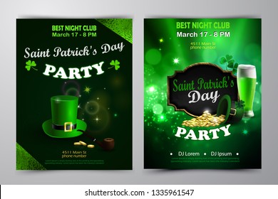 Vector St. Patrick s Day poster design template