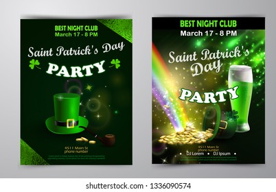 Vector St. Patrick s Day poster design template