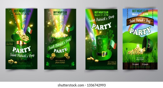 Vector St. Patrick s Day poster design template