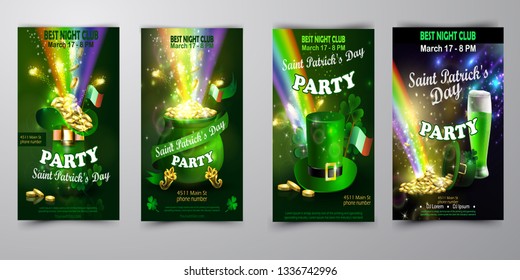Vector St. Patrick s Day poster design template