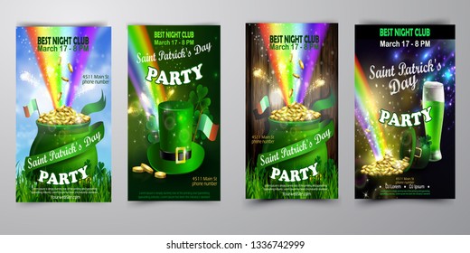 Vector St. Patrick s Day poster design template