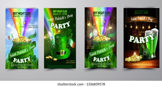 Vector St. Patrick s Day poster design template