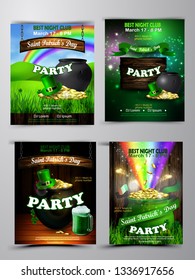 Vector St. Patrick s Day poster design template