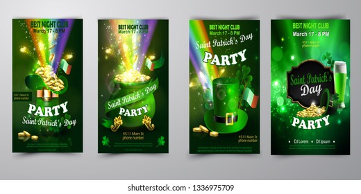 Vector St. Patrick s Day poster design template