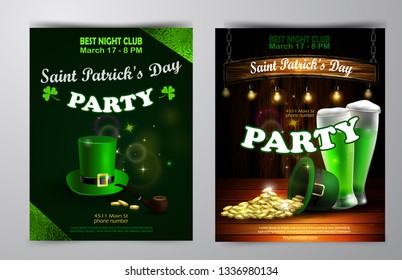 Vector St. Patrick s Day poster design template