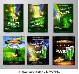 Vector St. Patrick s Day poster design template