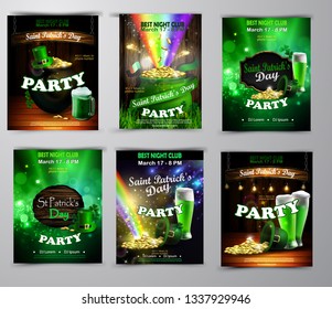 Vector St. Patrick s Day poster design template