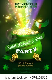 Vector St. Patrick s Day poster design templat