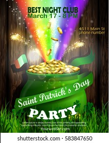 Vector St. Patrick s Day poster design template