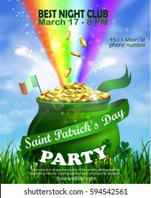 Vector St. Patrick s Day poster design template