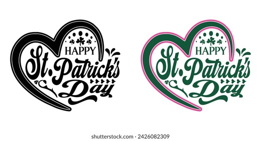 vector st. patrick's day with cauldrons filled with golden coins