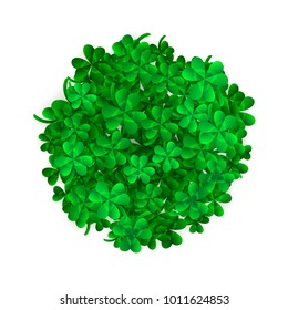 Vector st Patrick's day greeting card template with clover leaves