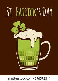 vector St. Patrick's Day halftone illustration