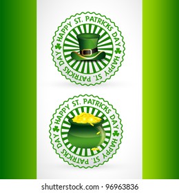 vector st patrick's day label sticker design