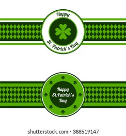 Vector St. Patrick's Day poster design template.Typographic Saint Patrick's Day Retro Background.