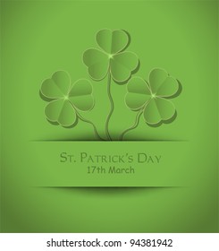 vector St. Patrick's Day Shamrock card Green