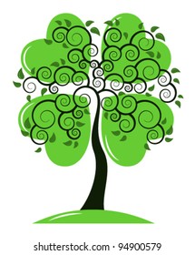 vector St. Patrick's Day tree on white background