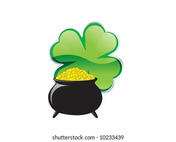 vector st. patricks gold pot