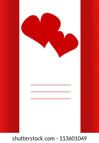 Vector St. Valentines Red Card