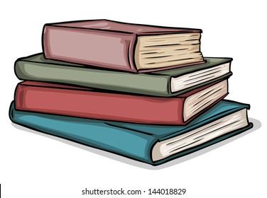 vector stack of books