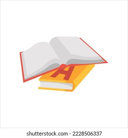pila vectorial de libros en colores coloridos y fondo blanco