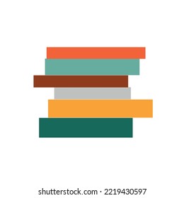 Vector stack of books flat style illustration