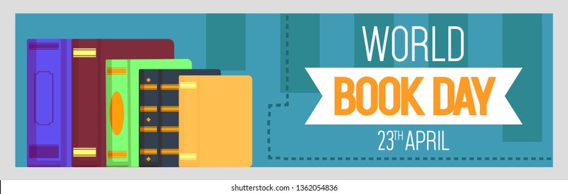 vector stack of books on blue background, education vector illustration, book festival, world book day graphic object illustration
