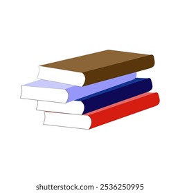 vector stack of books, open book, International Literacy Day.