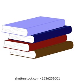 vector stack of books, open book, International Literacy Day.