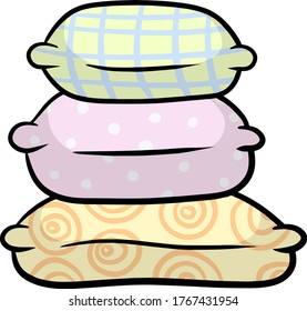 Vector Stack of color pillows.